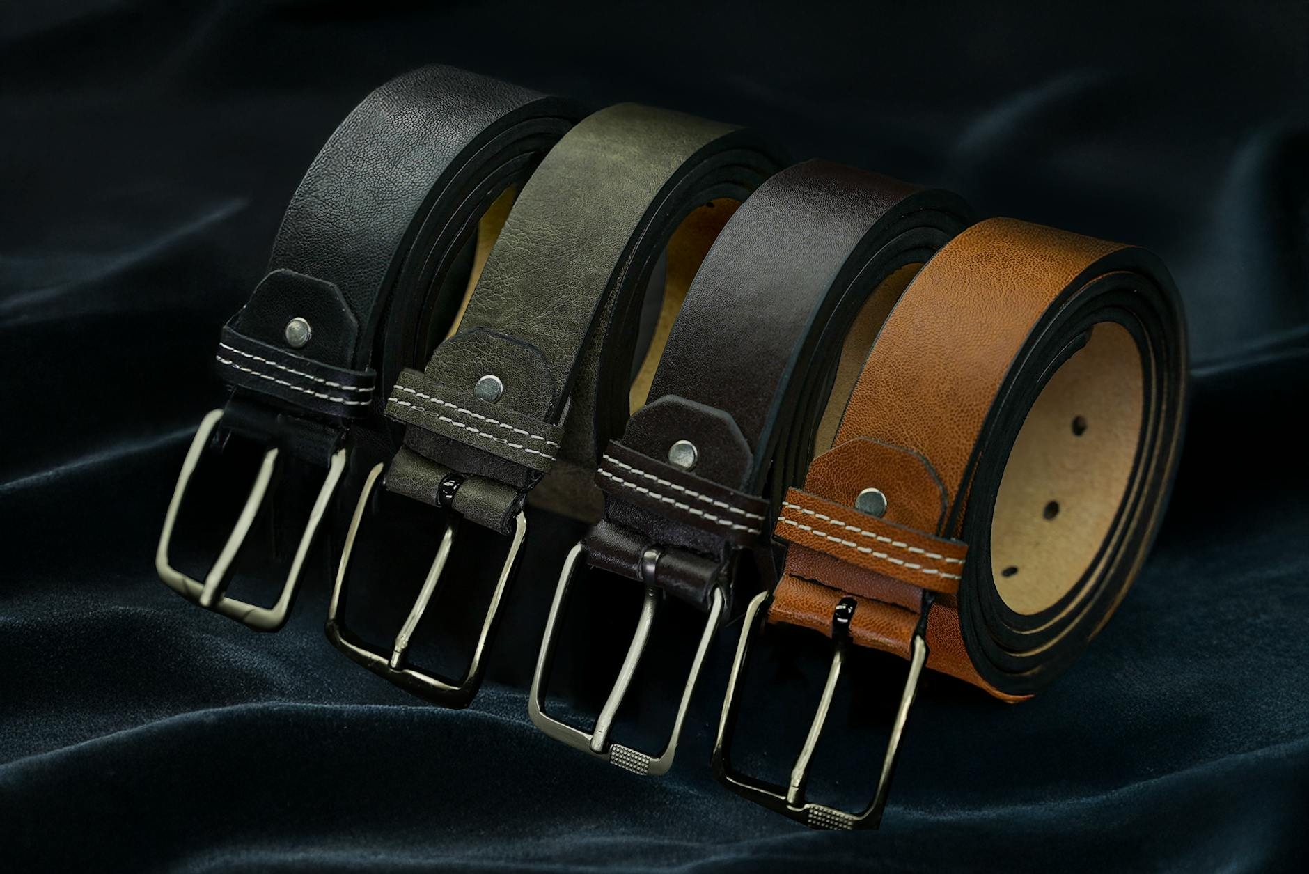 modern Swiss design leather belt