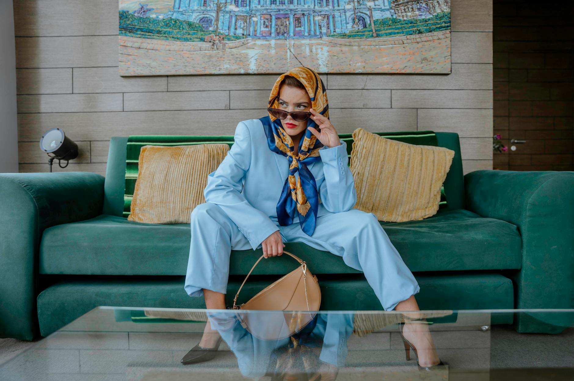 Swiss scarf styling fashion