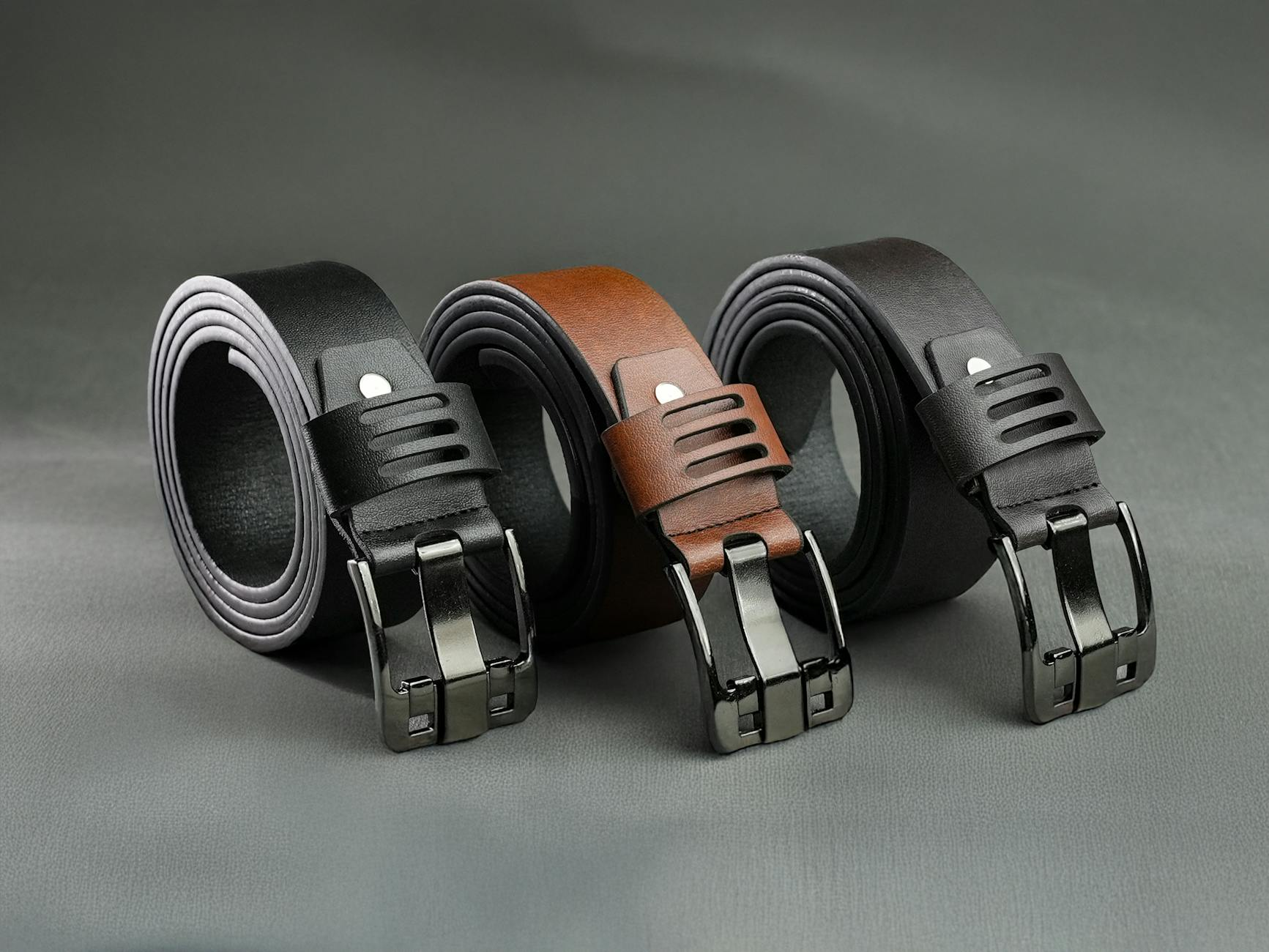 modern Swiss design leather belt