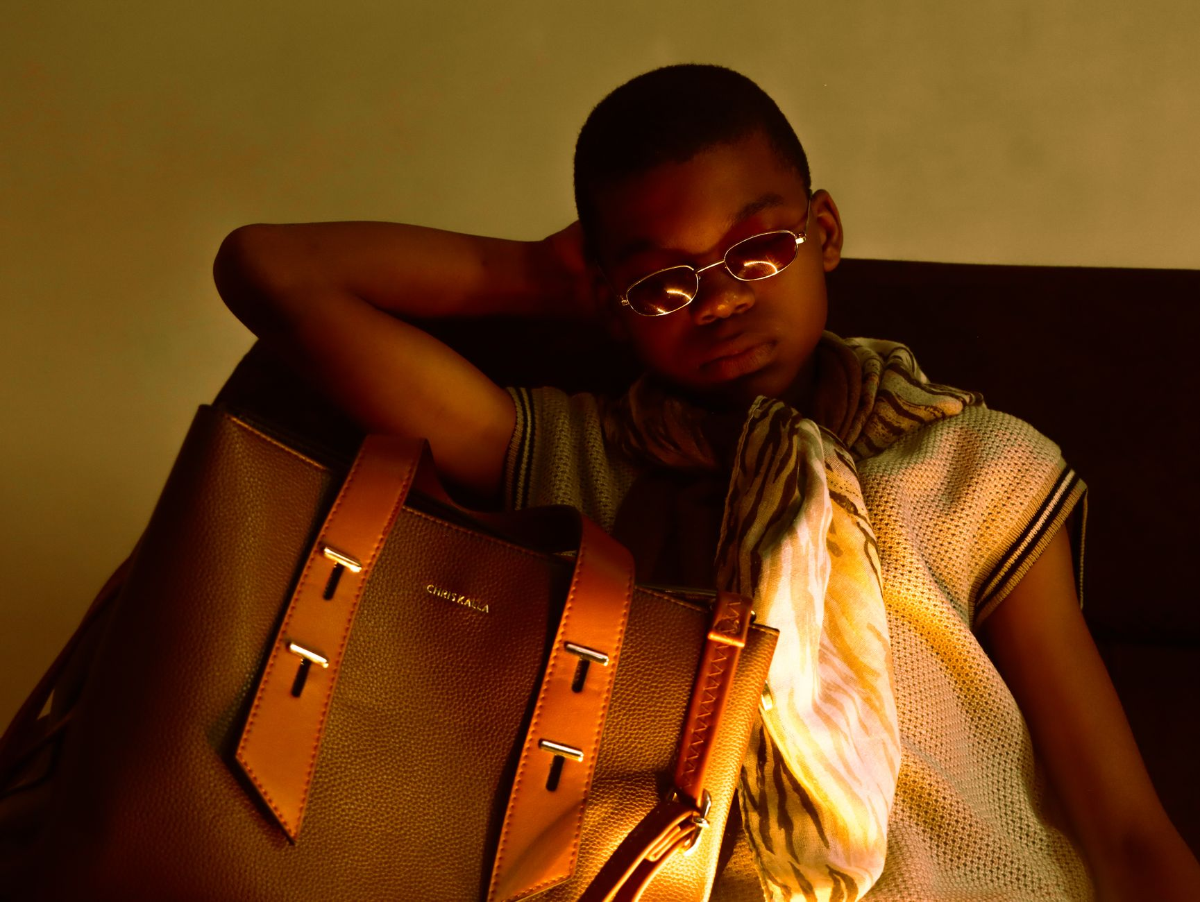 scarf and bag styling