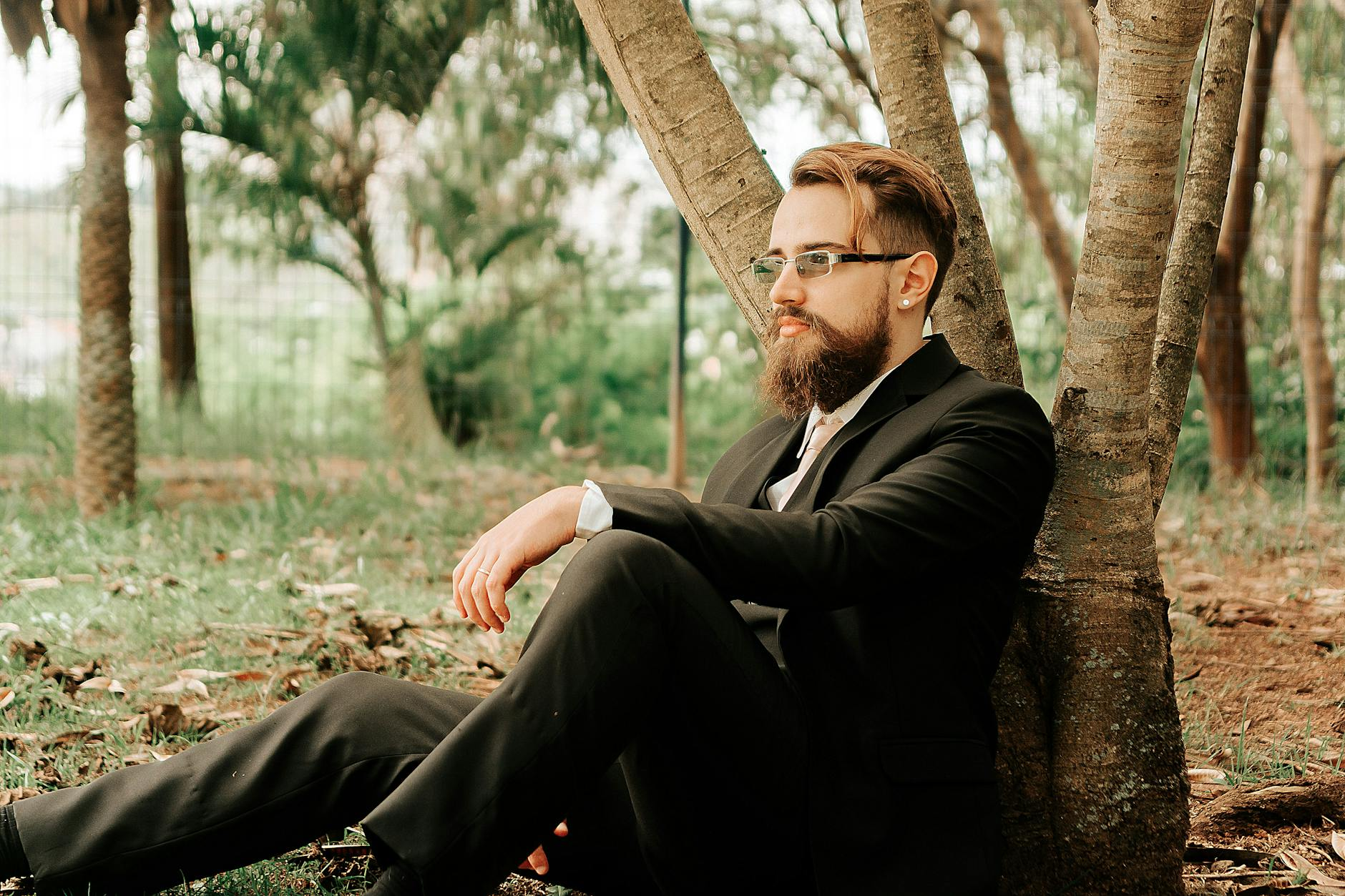 young man in suit casual