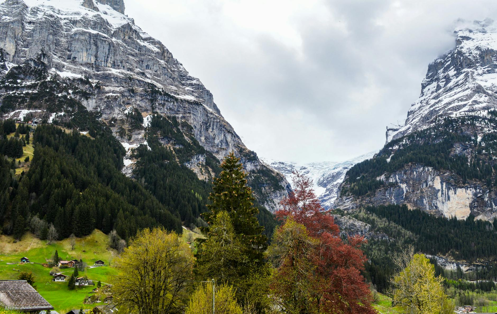 Swiss alpine landscape colors